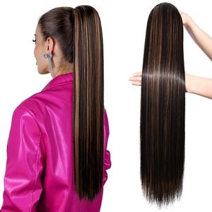 Straight Brown & Black Weave Extension [26 Inches]